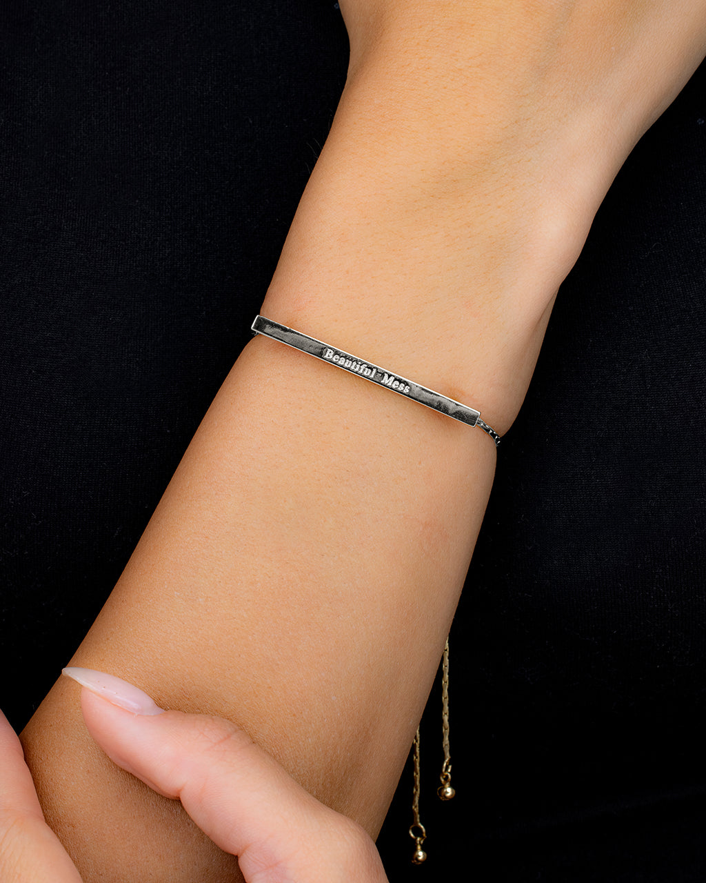 Inspirational Bar Slider Bracelet