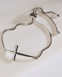 Polished Cross Bolo Bracelet