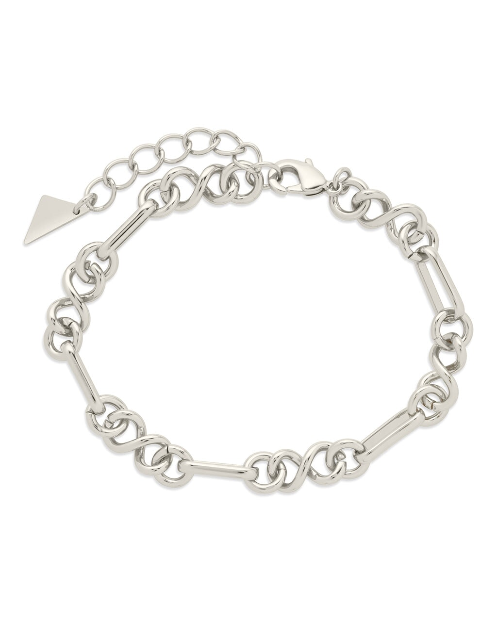 Infinity & Oval Link Chain Bracelet Bracelet Sterling Forever Silver 