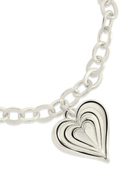 Beating Heart Charm Bracelet - Sterling Forever