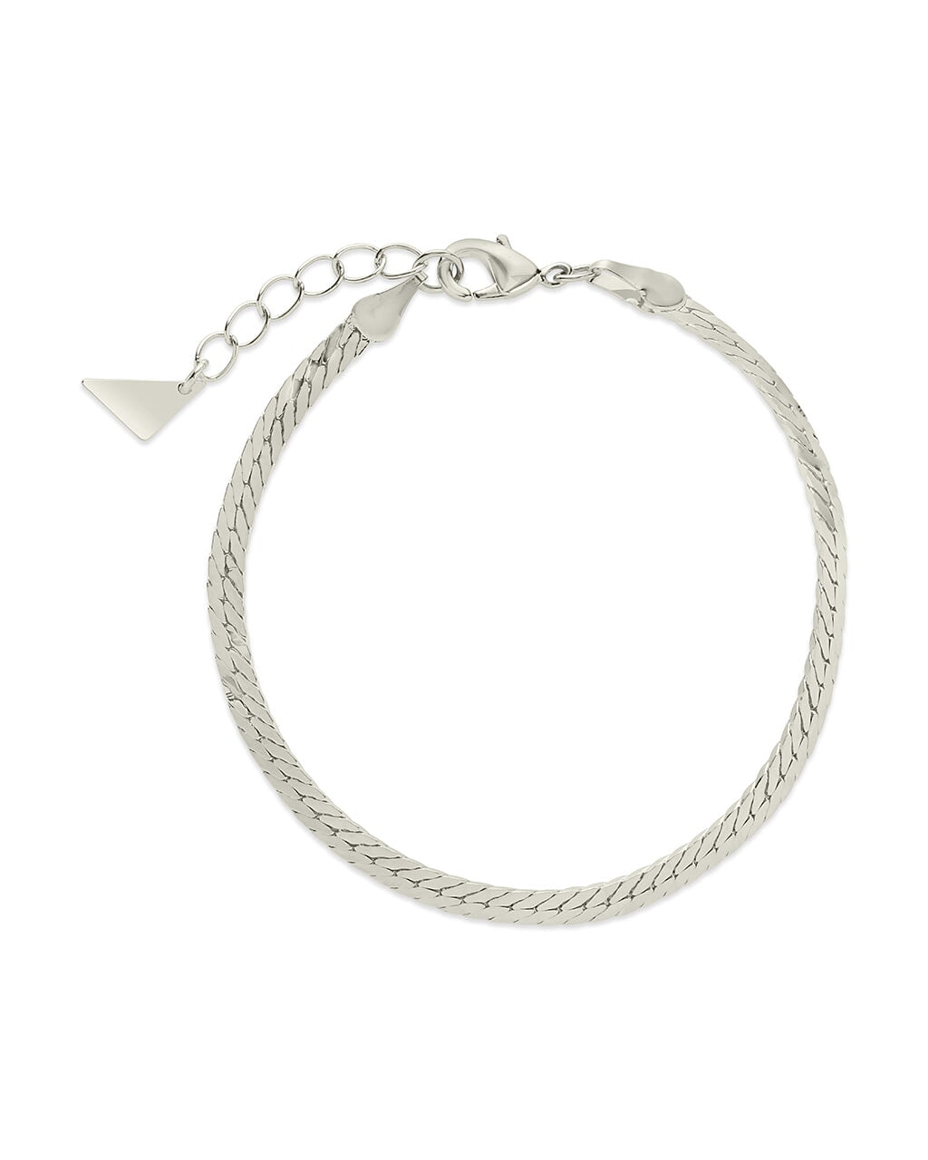 Bentley Flat Herringbone Chain Bracelet - Sterling Forever