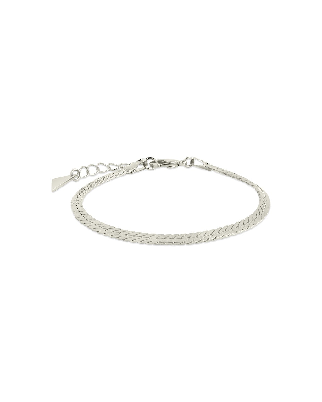 Bentley Flat Herringbone Chain Bracelet - Sterling Forever