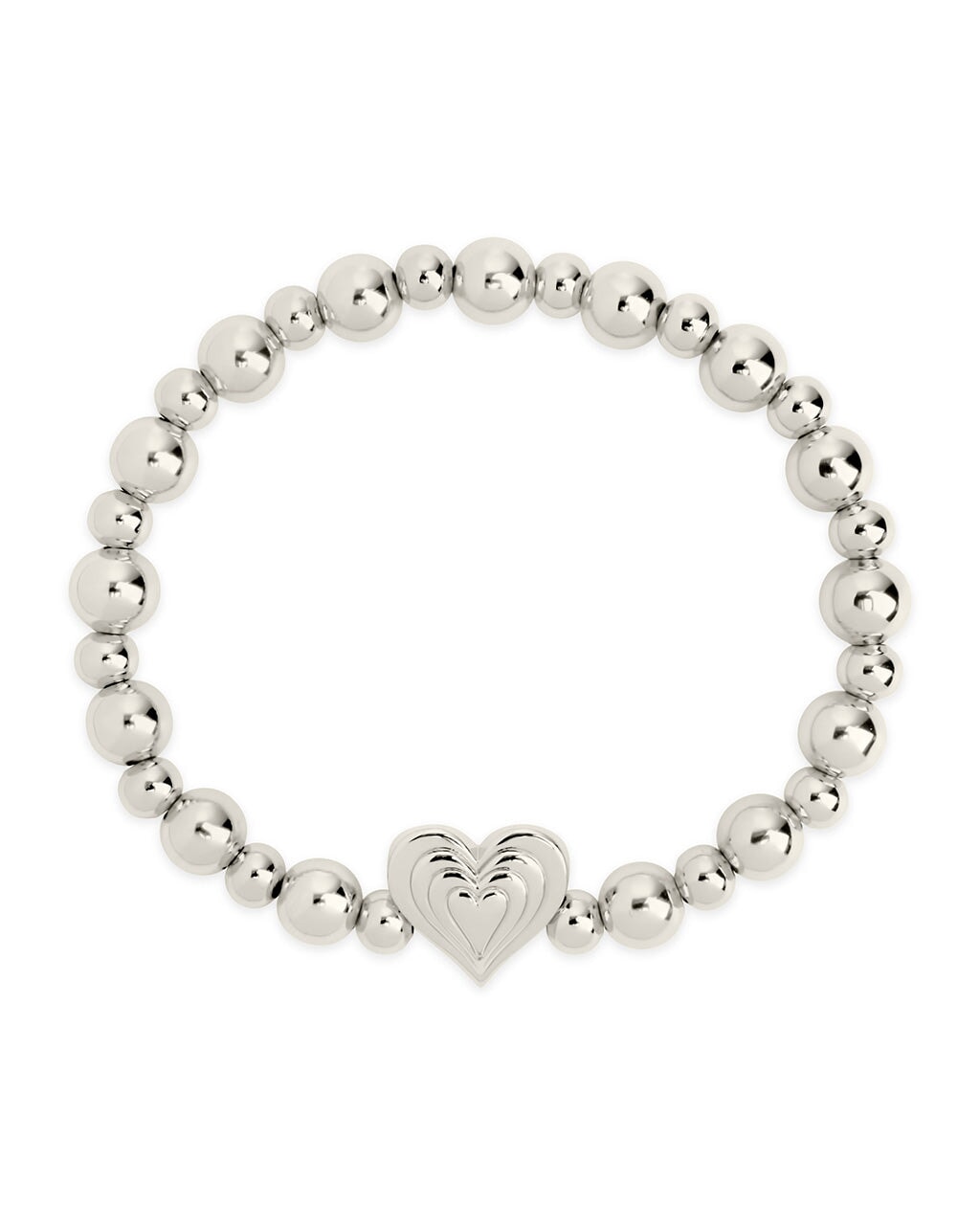 Mixed Metal Heart Charm Bracelet - Brighton