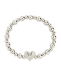Beating Heart Beaded Bracelet - Sterling Forever