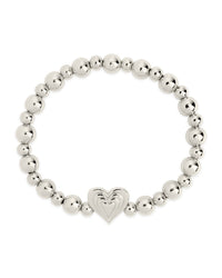 Beating Heart Beaded Bracelet - Sterling Forever