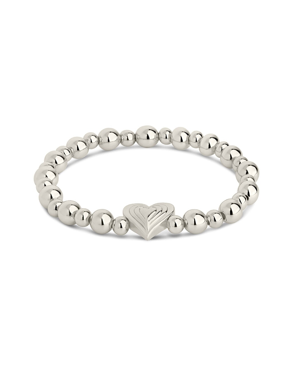 Beating Heart Stretch Beaded Bracelet – Sterling Forever Beating Heart Stretch Beaded Bracelet – Sterling Forever