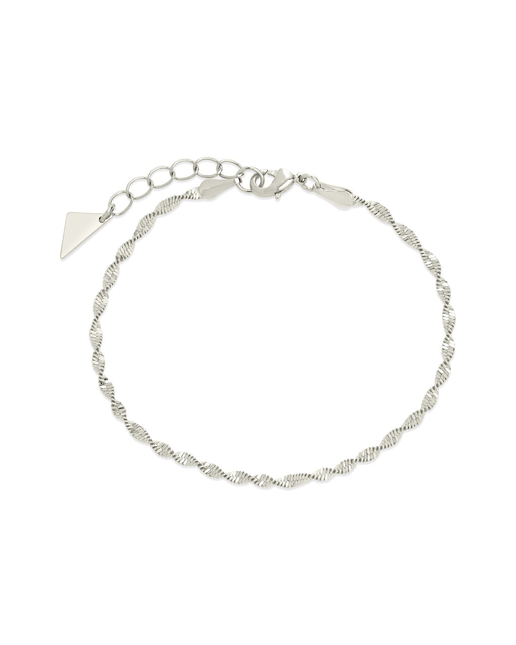 Blakely Twisted Herringbone Chain Bracelet - Sterling Forever
