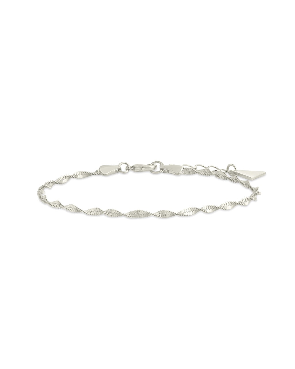 Blakely Twisted Herringbone Chain Bracelet - Sterling Forever