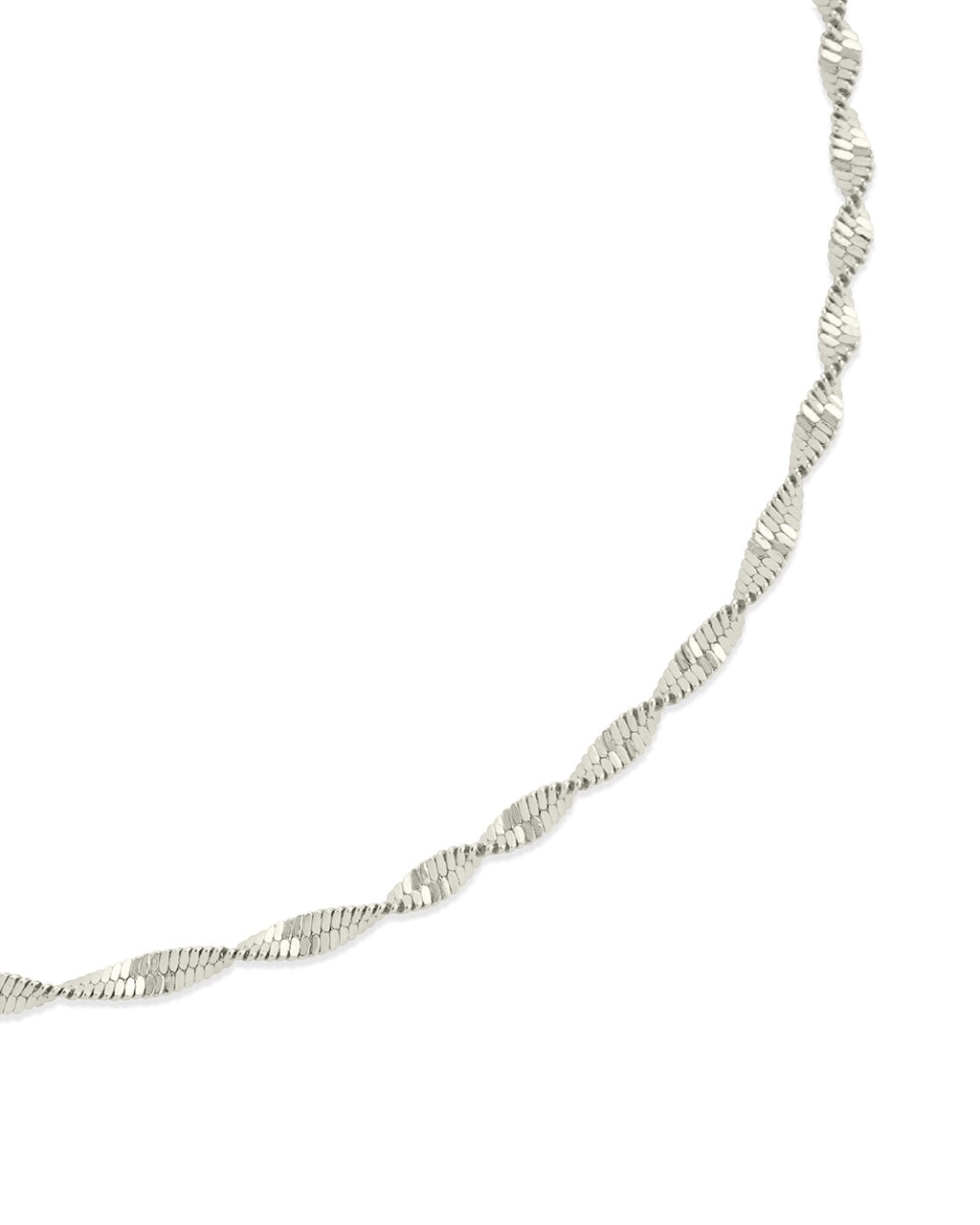 Blakely Twisted Herringbone Chain Bracelet - Sterling Forever