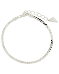 Bentley Flat Herringbone Chain Bracelet - Sterling Forever