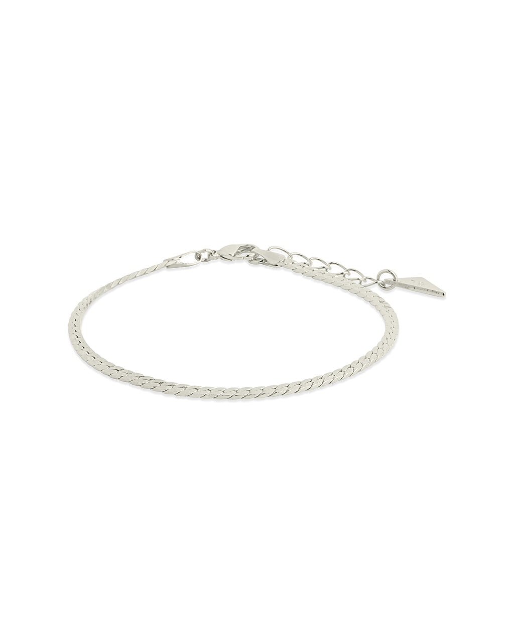 Bentley Flat Herringbone Chain Bracelet - Sterling Forever