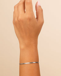 Bentley Flat Herringbone Chain Bracelet - Sterling Forever