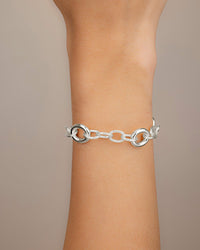 Carter Round Statement Link Bracelet - Sterling Forever