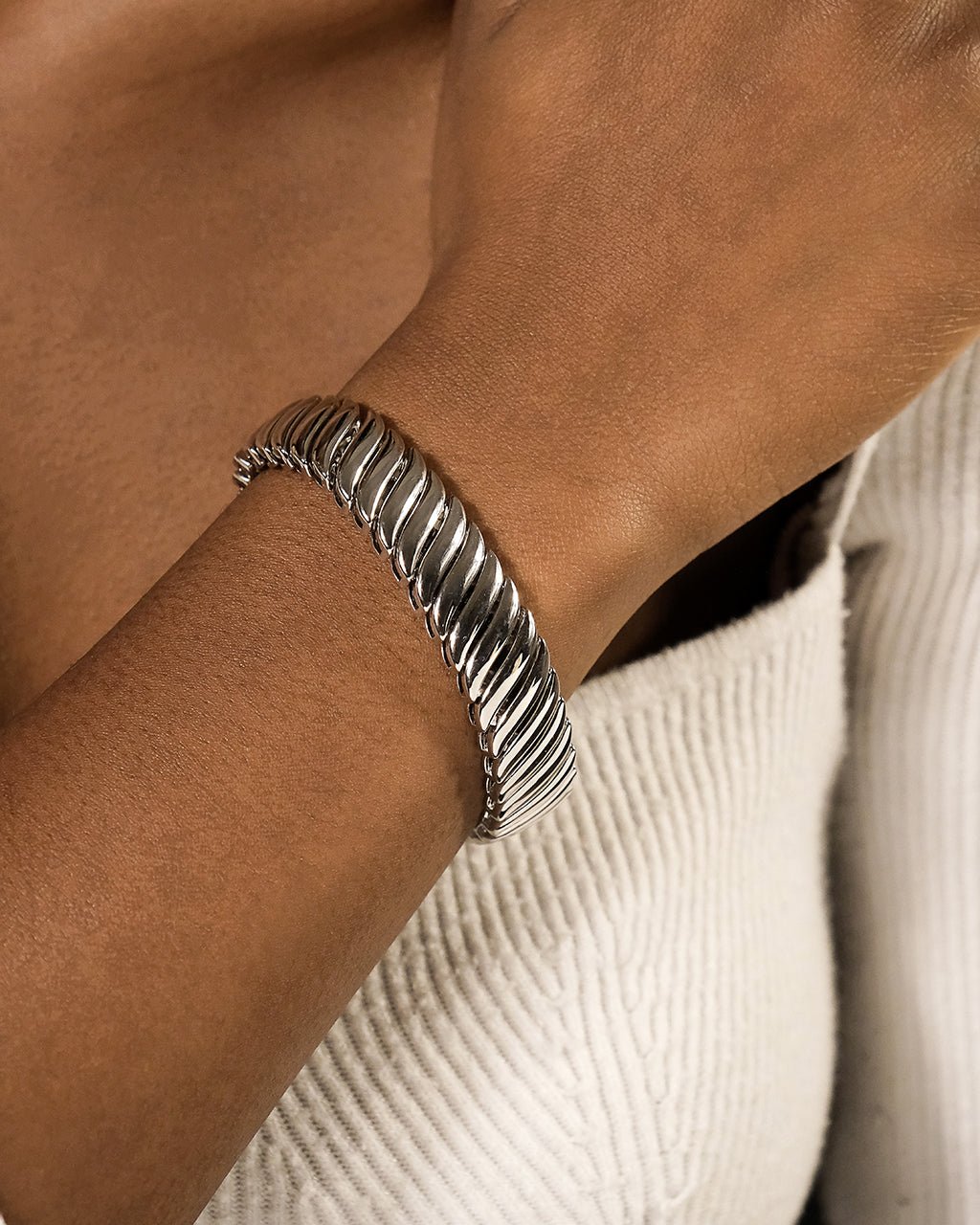 Bethany Ripple Watch Band Bracelet - Sterling Forever