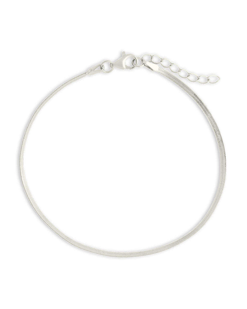 Sterling Silver Herringbone Chain Bracelet