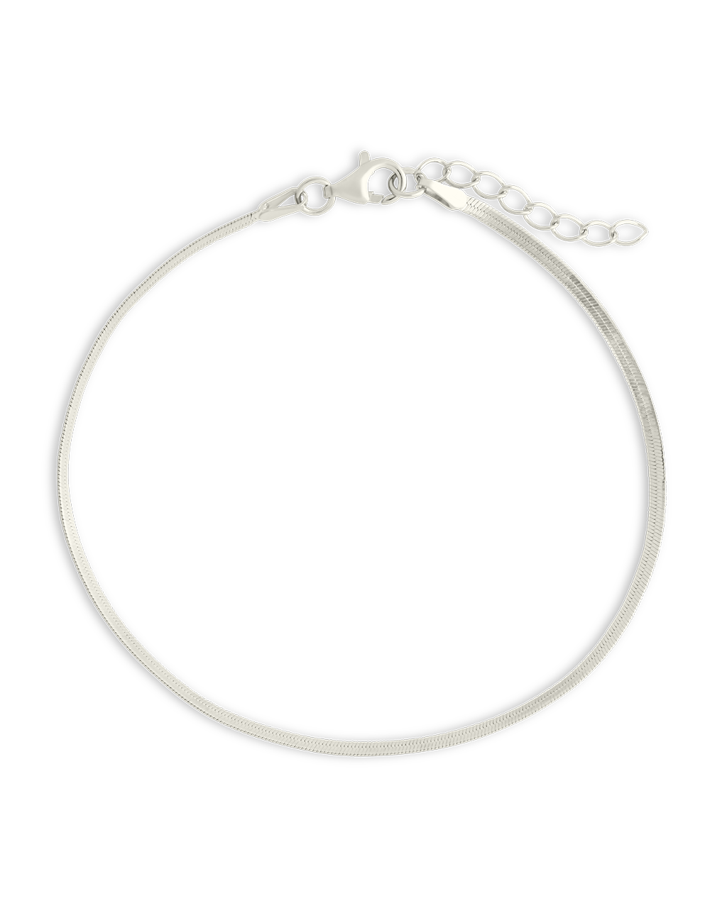 Sterling Silver Herringbone Chain Bracelet