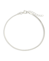Sterling Silver Herringbone Chain Bracelet - Sterling Forever