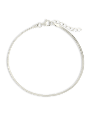 Sterling Silver Herringbone Chain Bracelet
