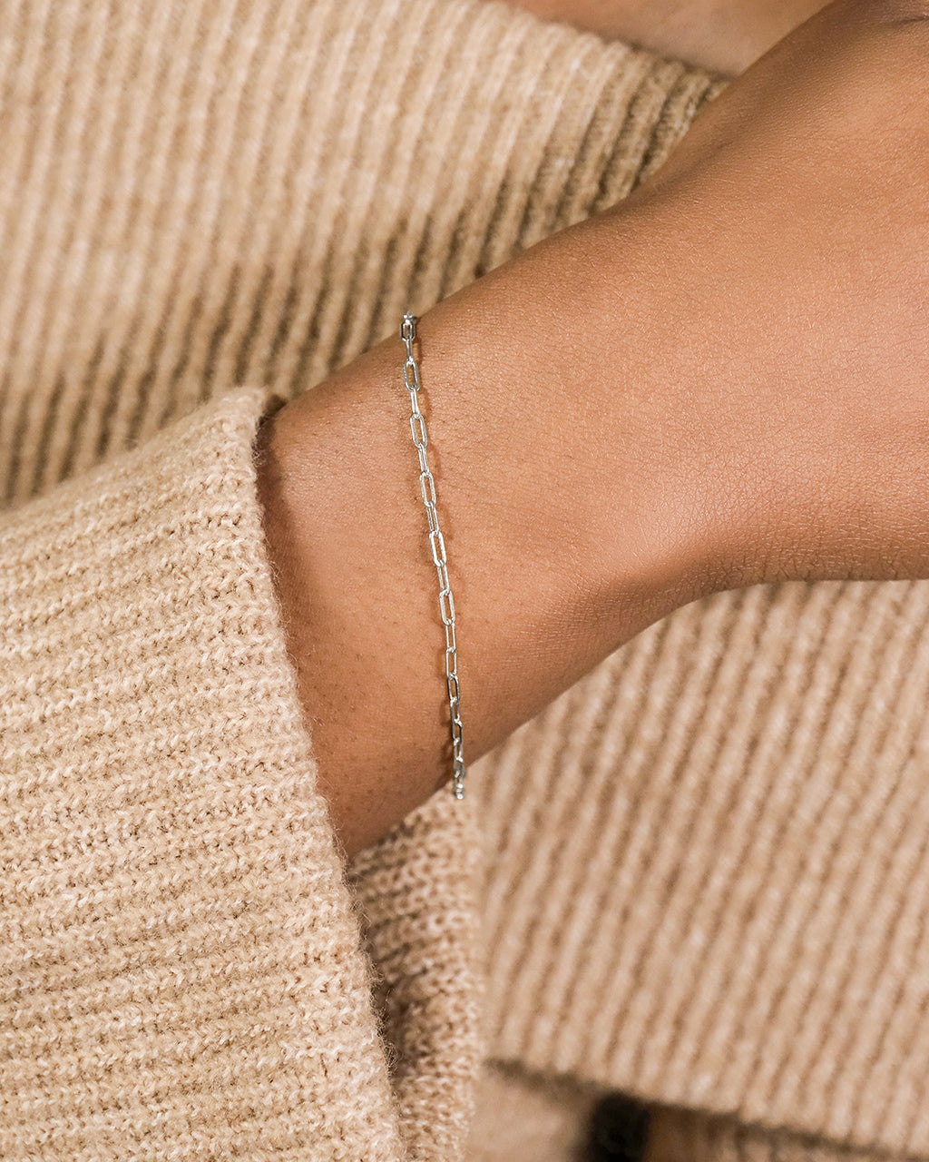 Sterling Silver Paperclip Chain Bracelet