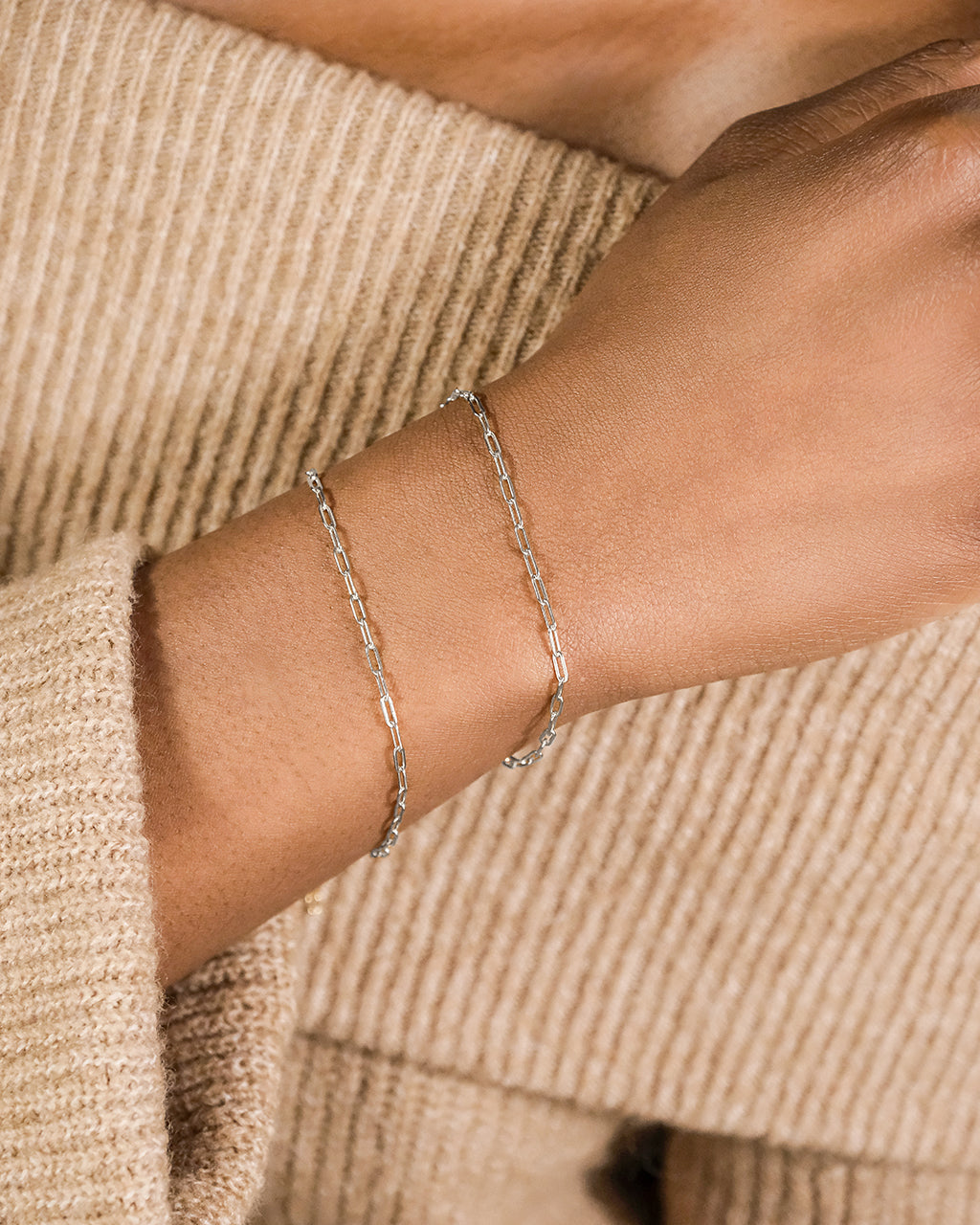 Sterling Silver Paperclip Chain Bracelet