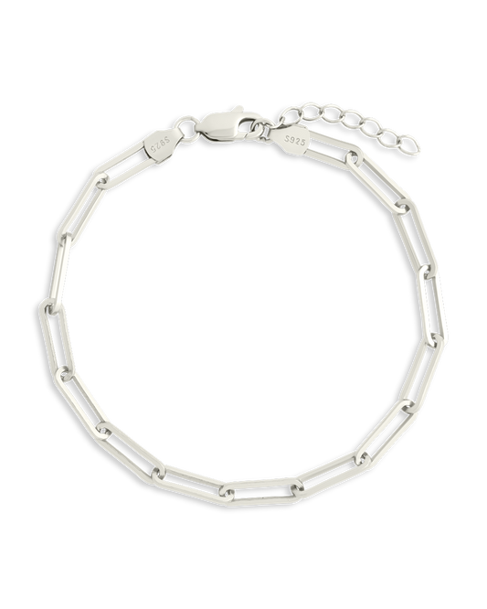 Sterling Silver Paperclip Chain Bracelet