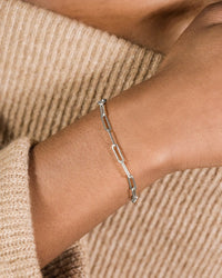 Sterling Silver Paperclip Chain Bracelet - Sterling Forever