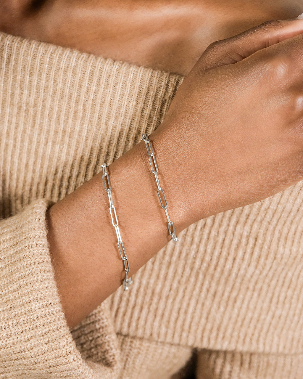Sterling Silver Paperclip Chain Bracelet