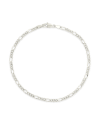 Sterling Silver Figaro Chain Bracelet - Sterling Forever
