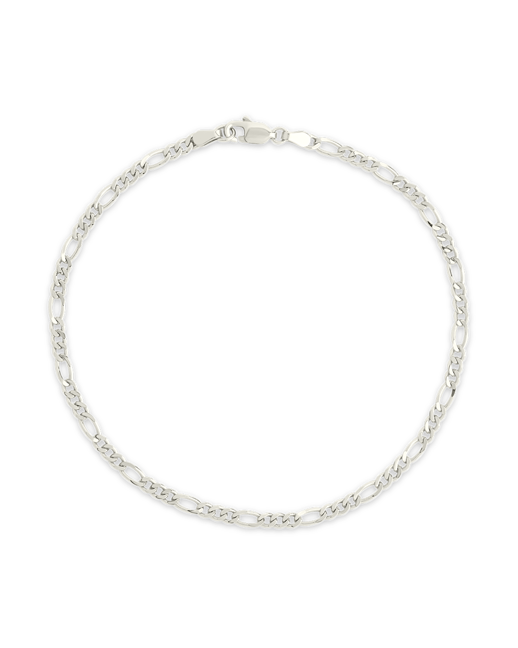 Sterling Silver Figaro Chain Bracelet - Sterling Forever