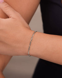 Sterling Silver Figaro Chain Bracelet - Sterling Forever