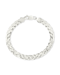 Sterling Silver Woven Chain Bracelet - Sterling Forever