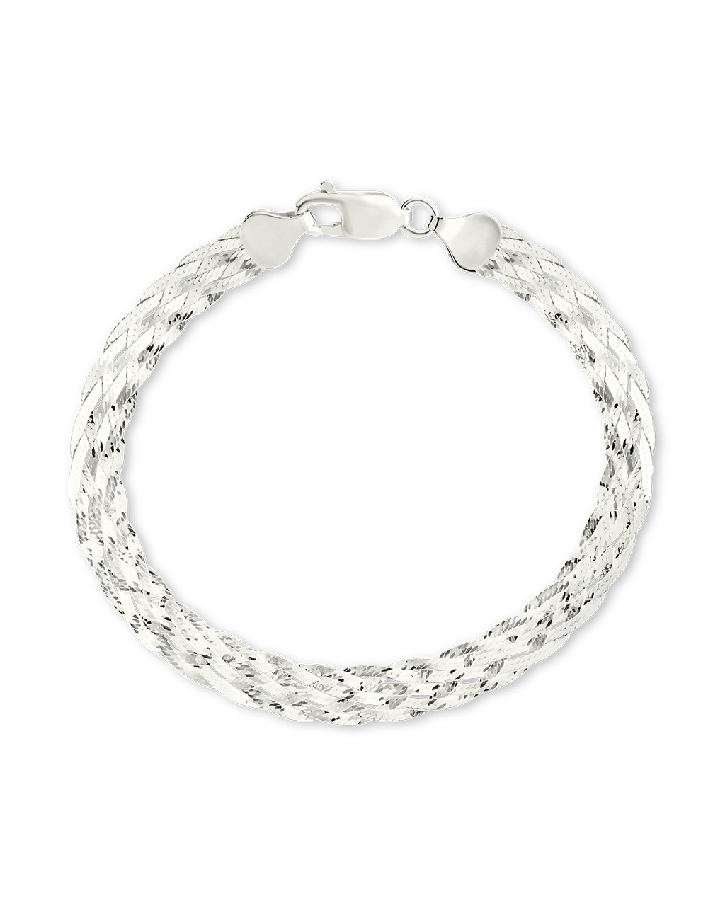 Sterling Silver Woven Chain Bracelet - Sterling Forever