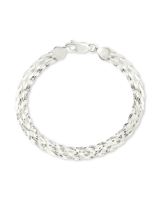 Sterling Silver Woven Chain Bracelet