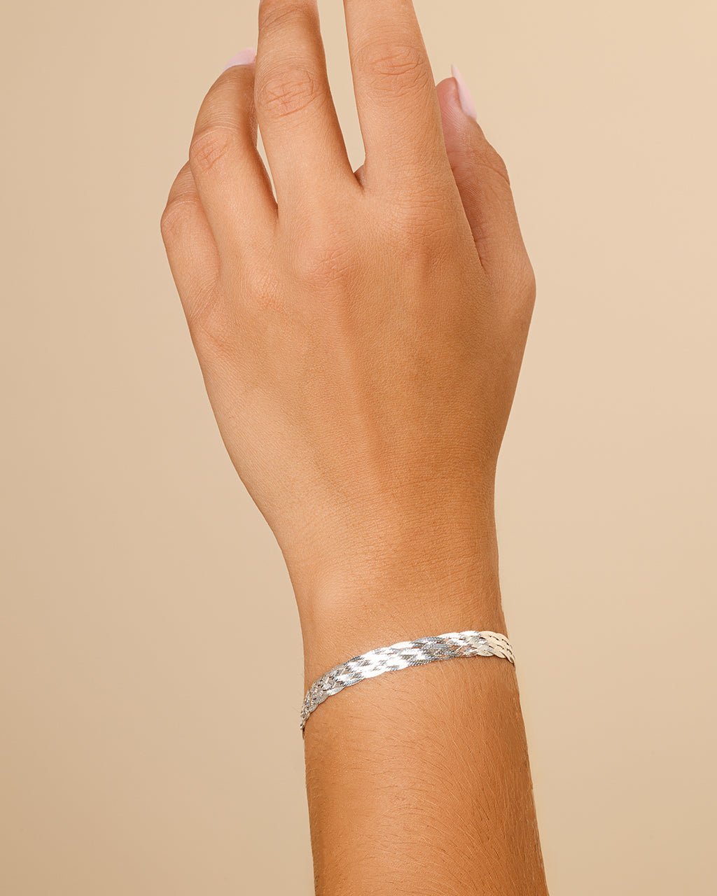 Sterling Silver Woven Chain Bracelet - Sterling Forever