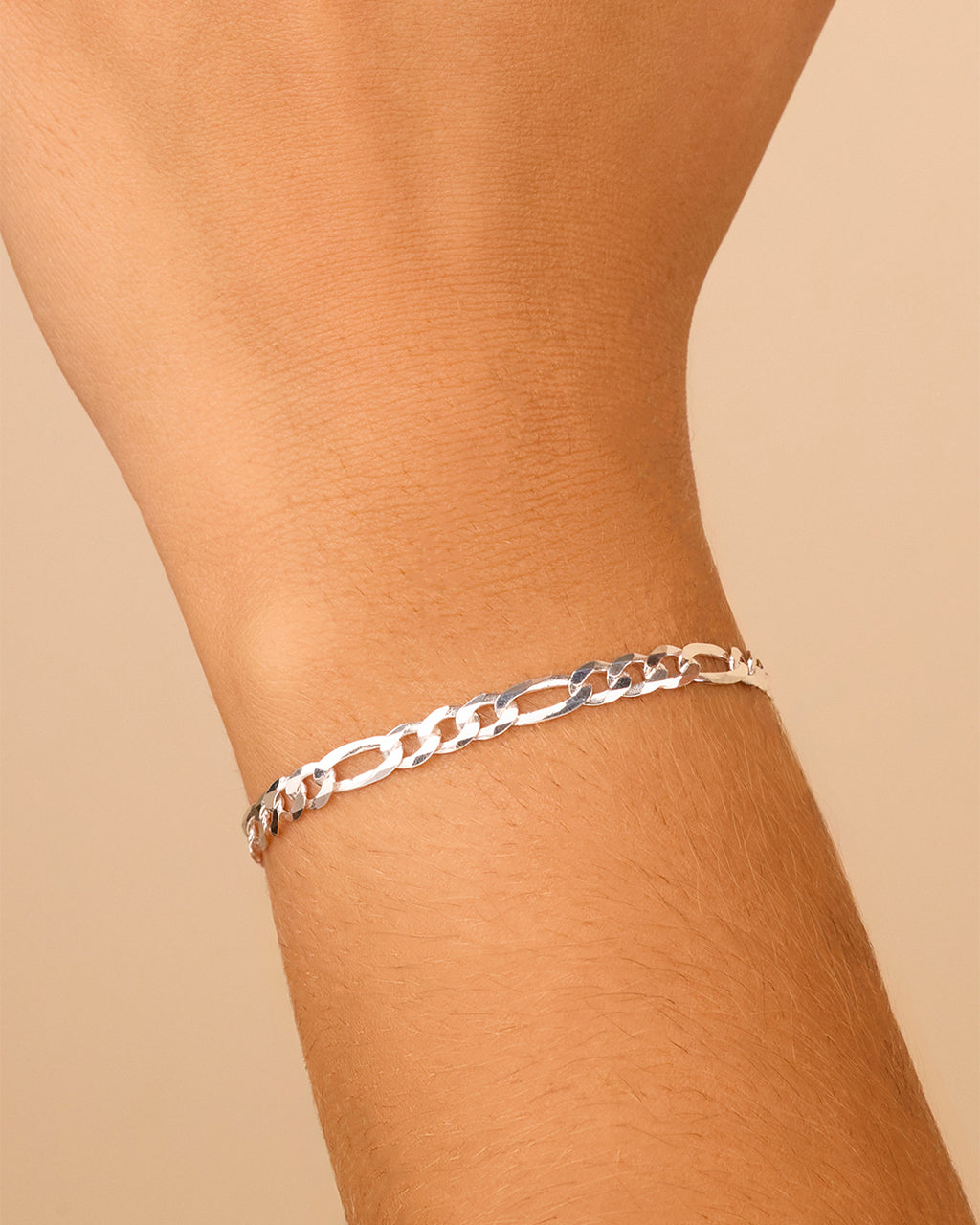 Dainty Sterling Silver Figarro Chain Bracelet