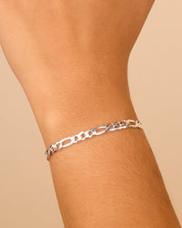 Dainty Sterling Silver Figarro Chain Bracelet - Sterling Forever