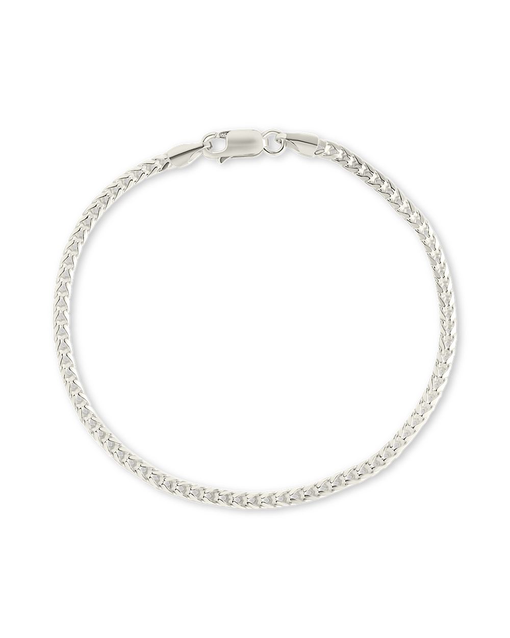 Sterling Silver Kira Wheat Chain Bracelet