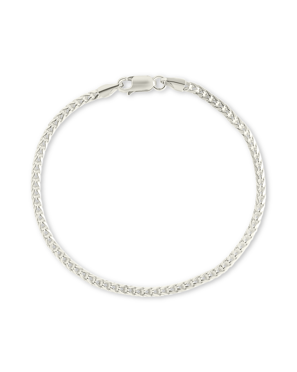 Sterling Silver Kira Wheat Chain Bracelet