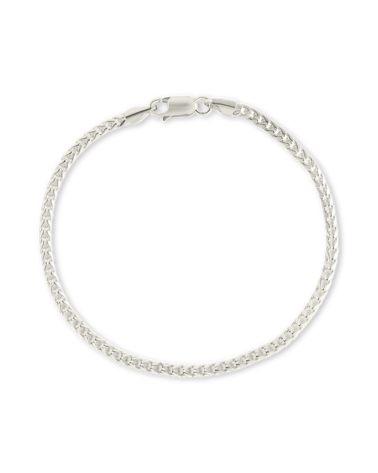 Sterling Silver Kira Wheat Chain Bracelet