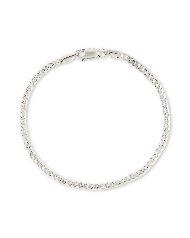 Sterling Silver Kira Wheat Chain Bracelet