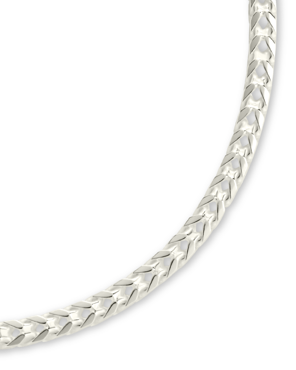 Sterling Silver Kira Wheat Chain Bracelet