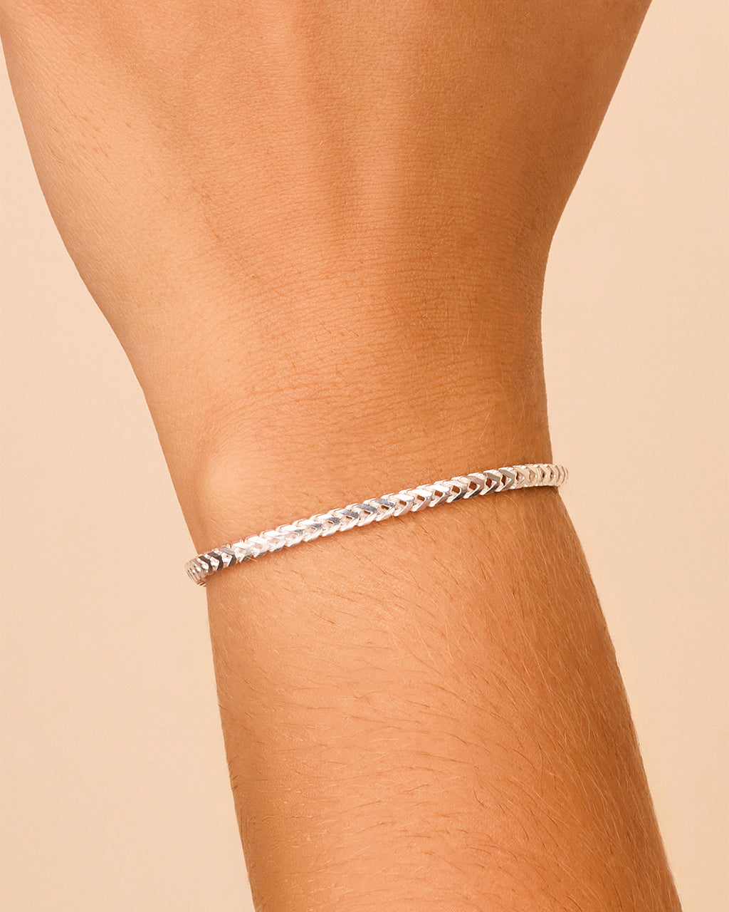 Sterling Silver Kira Wheat Chain Bracelet