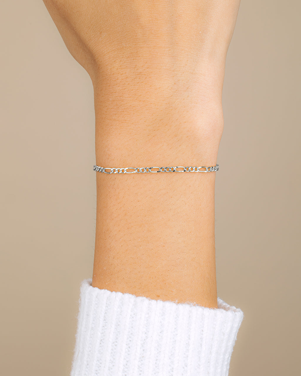 Sterling Silver Anne Dainty Figaro Chain Bracelet