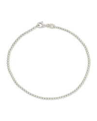 Sterling Silver Basia Dainty Beaded Chain Bracelet - Sterling Forever