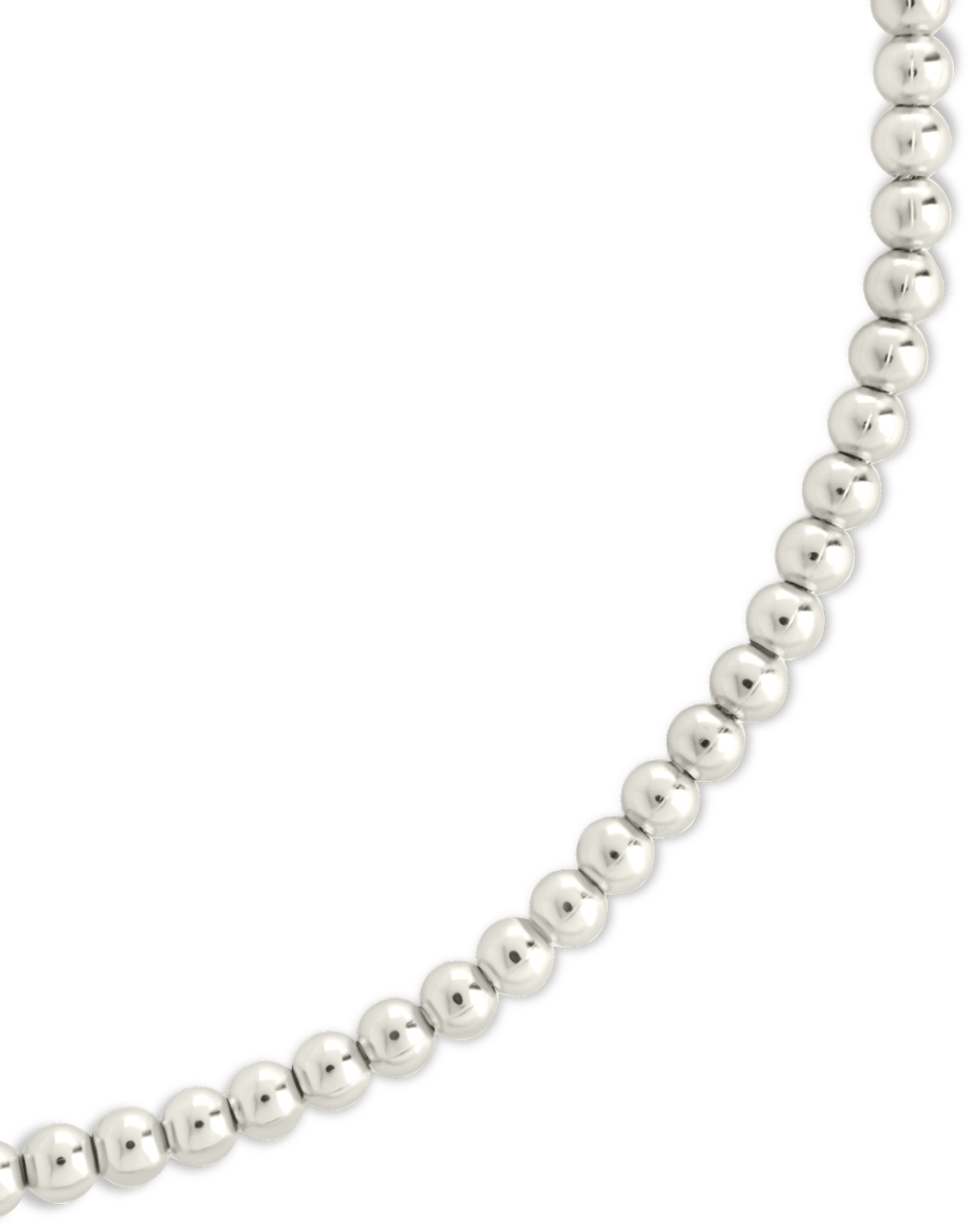 Sterling Silver Basia Dainty Beaded Chain Bracelet