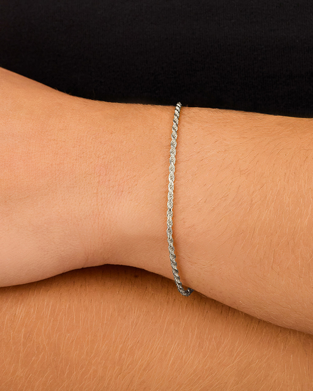 Sterling Silver Belen Dainty Rope Chain Bracelet