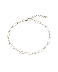 Sterling Silver Large Elongated Paperclip Chain Bracelet