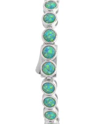 Helene Bezel Turquoise Opal Tennis Bracelet