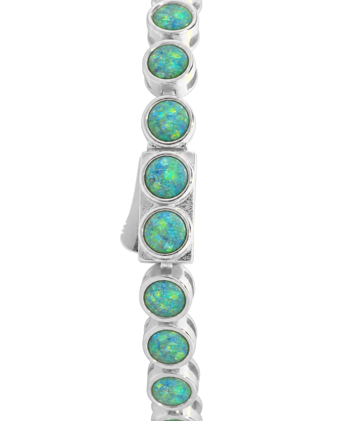 Helene Bezel Turquoise Opal Tennis Bracelet