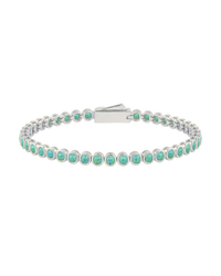 Helene Bezel Turquoise Opal Tennis Bracelet